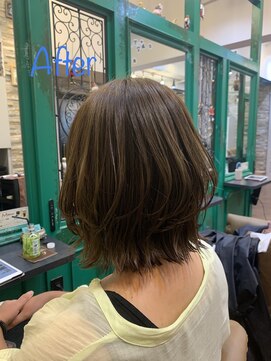 ヘアーラウンジ アンフィ 井土ヶ谷(Hair Lounge Anphi) 首元すっきり！くびれボブ♪