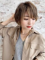 リープアルケー ヘアアンドヘッドスパ 錦糸町北口店(leap arche Hair&head spa)&nbsp;インナーグレージュ/マチルダボブ/前髪/ピンクベージュ/錦糸町