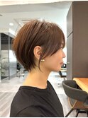 大人ラフウェーブ20代30代40代ボブブラウンスウィングショート