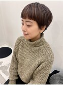 エッジのきいたショートバング