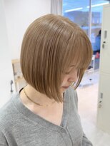 ソソ(soso.)&nbsp;1ブリーチでできるミルクティブラウン/韓国風ぷつっとボブ