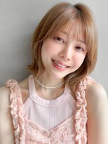 リヤン 表参道(lyann) デジタルパーマミニウルフチェリーブラウン外ハネ前髪レイヤー