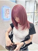 ケアブリーチダブルカラー髪質改善顔周りレイヤーカット