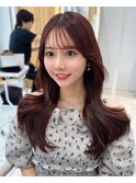 韓国ヘア レイヤーカット くびれヘア顔まわり前髪似合わせ