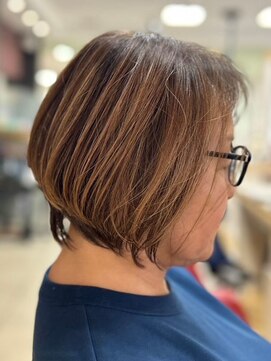ヘアークリアー 春日部 ミセス おしゃれな大人の前下がりグラデーションボブ