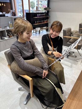 リア(Li’a)の写真/しっかりお悩みを聞きながら丁寧なカウンセリングで安心♪あなたに似合うヘアをご提案します＊