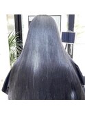 ダークブルーブラック×髪質改善