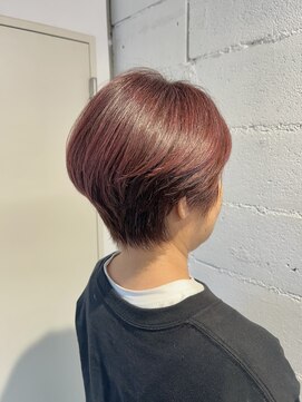 リュネッツ あざみ野店(lunettes) 【白髪ぼかし】ブリーチなしピンクカラー×タイトショート