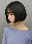 暗髪ストレートナチュラルロングショートボブヘア艶色気