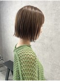 ショートボブ　切りっぱなしボブ　髪質改善カラー　岐阜市美容院