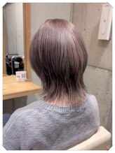 エクラヘアーズボウグループ(eclat hair’s BEAU group) 【透明感★】ネオウルフボブ×ミルクティーグレージュカラー