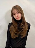 【折原】縛れるレイヤーカット/艶感ベージュ