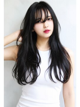 アリュールヘアー ルーチェ(ALLURE hair luce) 【ALLURE】レイヤーカット＿黒髪ロング＿顔周りカット