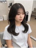 ダークパープル/ナチュラルショート/夏のヘアアレンジ/津田沼