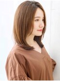 Say.ミディアムレイヤーウォームベージュイメチェン20代30代40代
