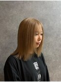 27. ミルクブラウン/ブリーチ/ダブルカラー/前髪/顔周り