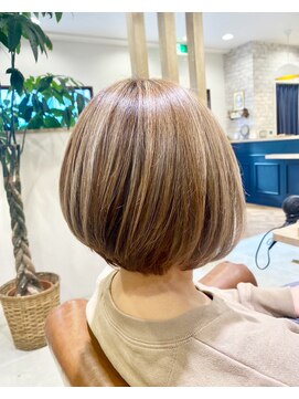 ジェービーヘア 稲毛(jb hair) ショートボブ/ベージュハイライト