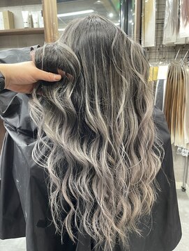 ラフ(LAFF) #バレイヤージュ#グレージュカラー#ボブウルフ#ココアベージュ