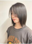 【BelleCoupes】ぷつっと切りっぱなしボブ ダークグレージュ