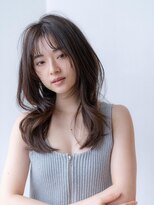 ケアリー 浦和美園(Carelly)&nbsp;大人かわいい前髪セシルカットココアブラウンフリンジウェーブ