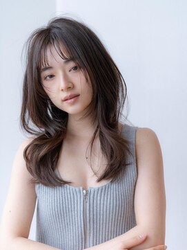 ケアリー 浦和美園(Carelly) 大人かわいい前髪セシルカットココアブラウンフリンジウェーブ