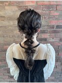 大人気！夏のヘアアレンジ編み下ろしゆるふわ/結婚式/デート