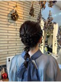 大人気20代30代◎結婚式成人式卒業式ローポニー編みおろし