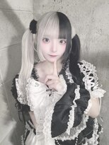 オズ 梅田店(OZ)&nbsp;ホワイト×ブラック/ツートン/エクステ60枚/地雷系