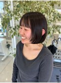 顔まわりレイヤー 小顔カット レイヤーカット 切りっぱなしボブ