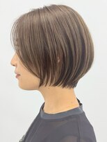 ソワネ 表参道(soigne)&nbsp;表参道髪質改善カラーウルフショートボブアッシュグレージュ40代