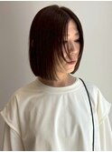 ショートボブ レイヤーカット 髪質改善 アッシュブラウン 艶髪