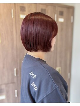 アンリー(Anree) ミニボブ×ワインレッドカラー/20代30代40代
