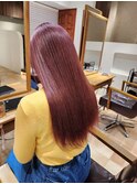 チェリーピンク　20代30代大人可愛い大人キレイ髪質改善