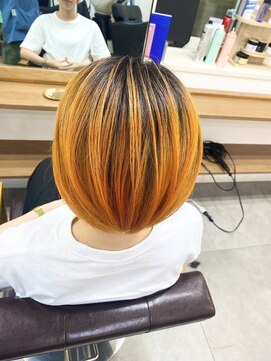 ランプ(Lamp) くびレイヤーグレーベージュニュアンスカラー白髪染め白髪ぼかし