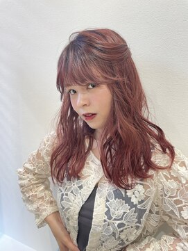 ロンド レア 天神大名店(Lond Le’a) ホワイトブロンド/外ハネボブ/美髪/ワイドバング/ブルーブラック