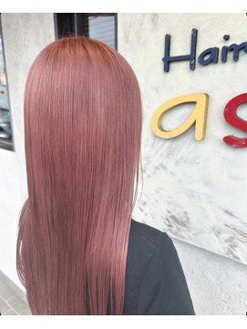 ヘア アスク hair ask コーラルピンクヘア