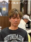 メンズショート金メッシュ