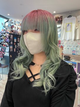 トーキョー オタクヘアー(TOKYO OTAKU HAIR) ピンク/ミントグリーン/ルーツカラー