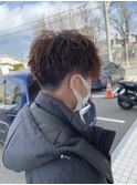 刈り上げマッシュ×ツイストパーマ