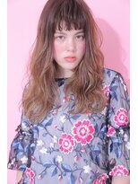 ジーナ 銀座(Zina) エアリーミディホワイトアッシュ黒髪ショートパーマ