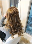 編み込みハーフアップアレンジ【ヘアセット 立川南/八王子/袴】