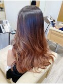 ピンクバレイヤージュ
