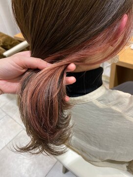 ヒアカアヴェダ 天神VIORO (Heaka AVEDA) インナーカラー/ピンクベージュ【10代/20代/30代】Y