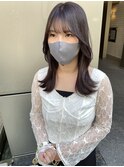 マスク美人 マスクなしも美人 韓国ヘア  ブルーシルバー