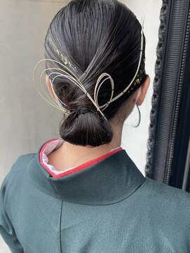 シュピネ(choupinet) 卒業式水引ラメのタイトおだんご