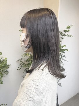 エフェクト(EFFECT hair care & Spa) 顔まわりステップカット/バイオレットグレー