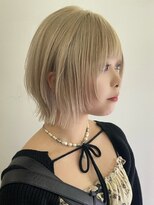 ダブルカラーレイヤーボブナチュラルボブショートウルフボブ前髪