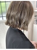 ハイライト/オリーブグレージュ/ボブ