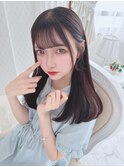 小顔流し前髪×ナチュラルストレートヘア *Lilmeひめの*