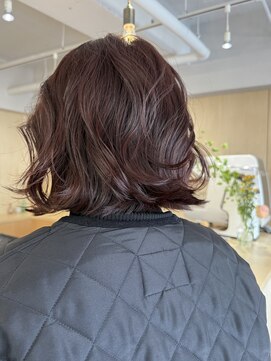 バベル アット フルリール 甲子園口(BABEL at fleurir) ワインレッド艶髪ピンクブラウン髪質改善ボブヘア韓国ヘア